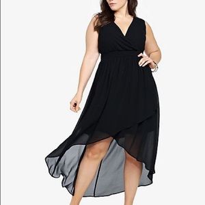 Torrid black chiffon hi/lo dress